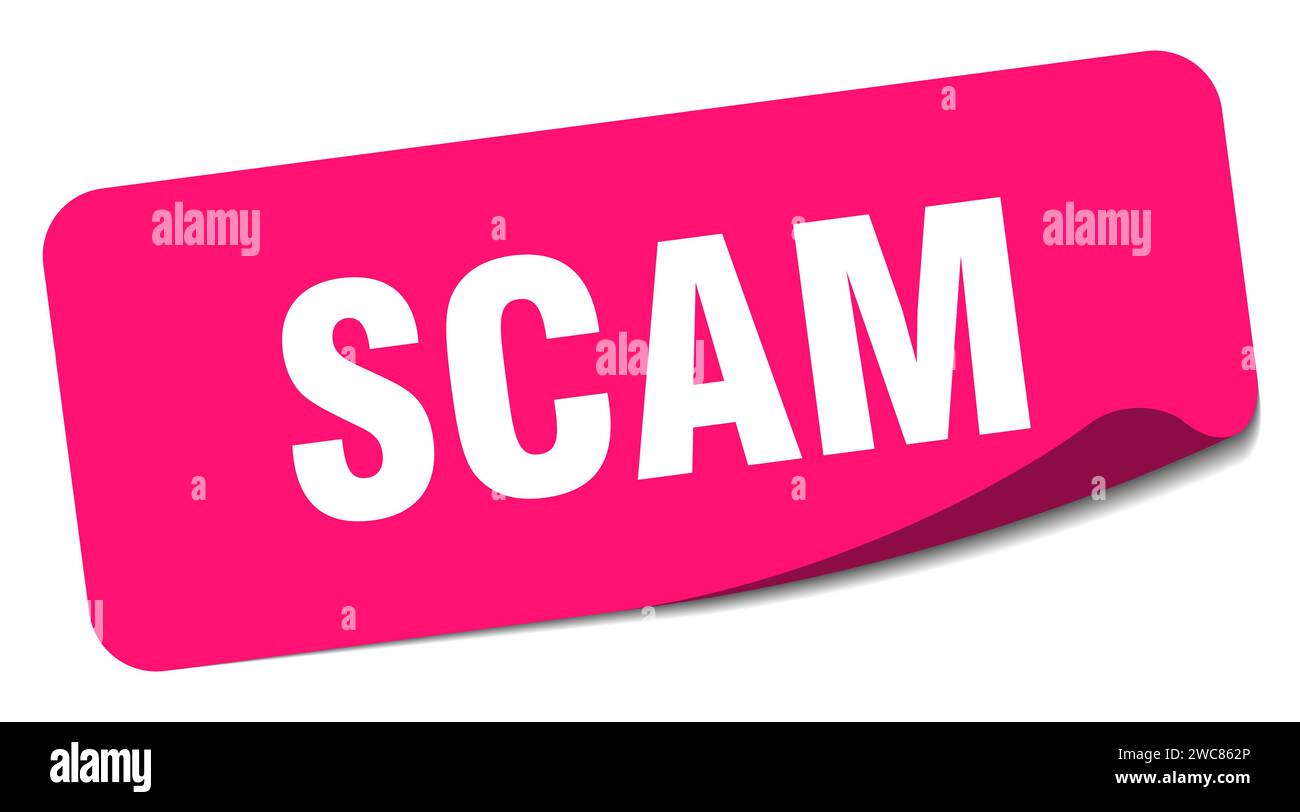 scam sticker. scam rectangular label isolated on white background Stock Vector
