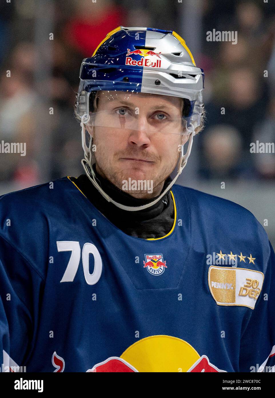 Muenchen, Deutschland. 14th Jan, 2024. Maximilian Daubner (EHC Red Bull