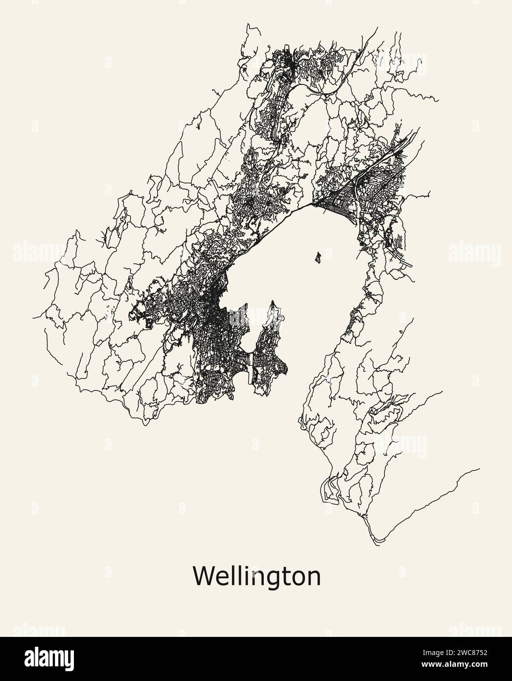 Downtown Wellington Stock Vector Images - Alamy