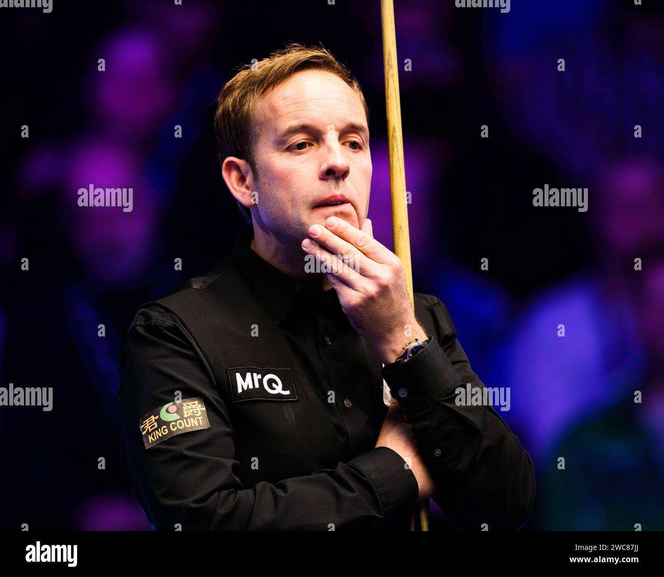 LONDON, UNITED KINGDOM. 14th Jan, 2024. Ali Carter and Ronnie O’Sullivan in Finals during the 2024 MrQ Masters at Alexandra Palace on Sunday, January 14, 2024 in LONDON ENGLAND. Credit: Taka G Wu/Alamy Live News Stock Photo