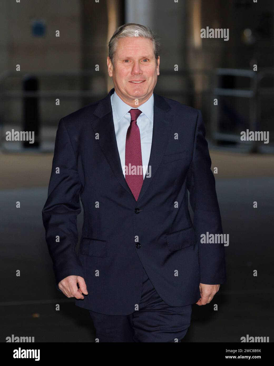 Labour Party leader Sir Keir Starmer arrives at the BBC.  Arrivals at BBC Broadcasting House ahead of Sunday with Laura Kuenssberg where the guests ar Stock Photo