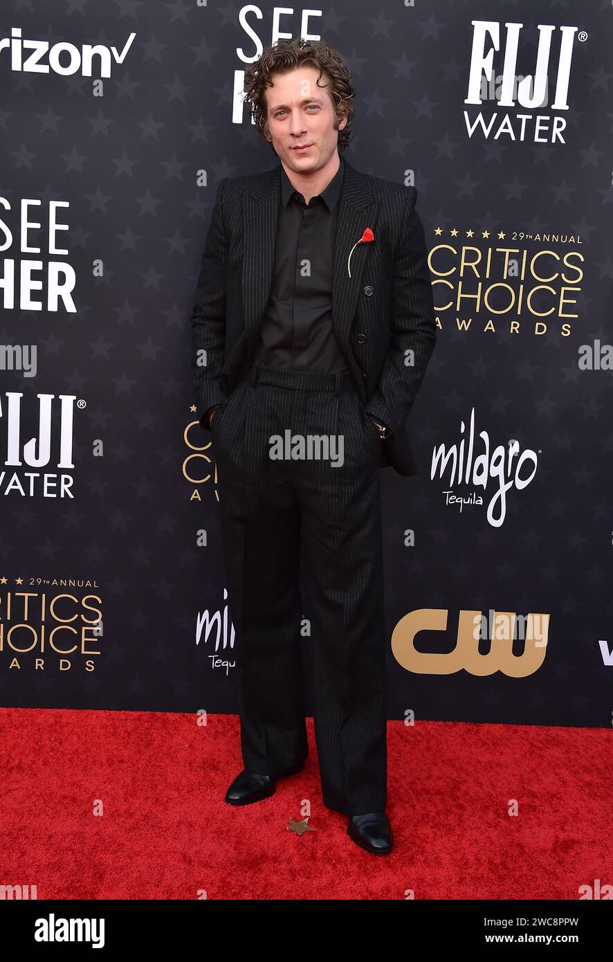 Santa Monica, USA. 14th Jan, 2024. Jeremy Allen White arriving at the