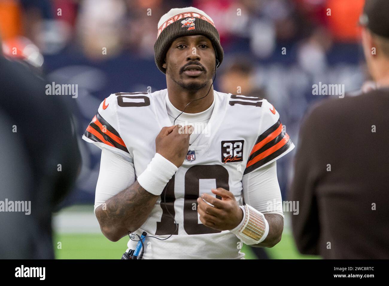 Houston, TX, USA. 13th Jan, 2024. Cleveland Browns quarterback PJ ...