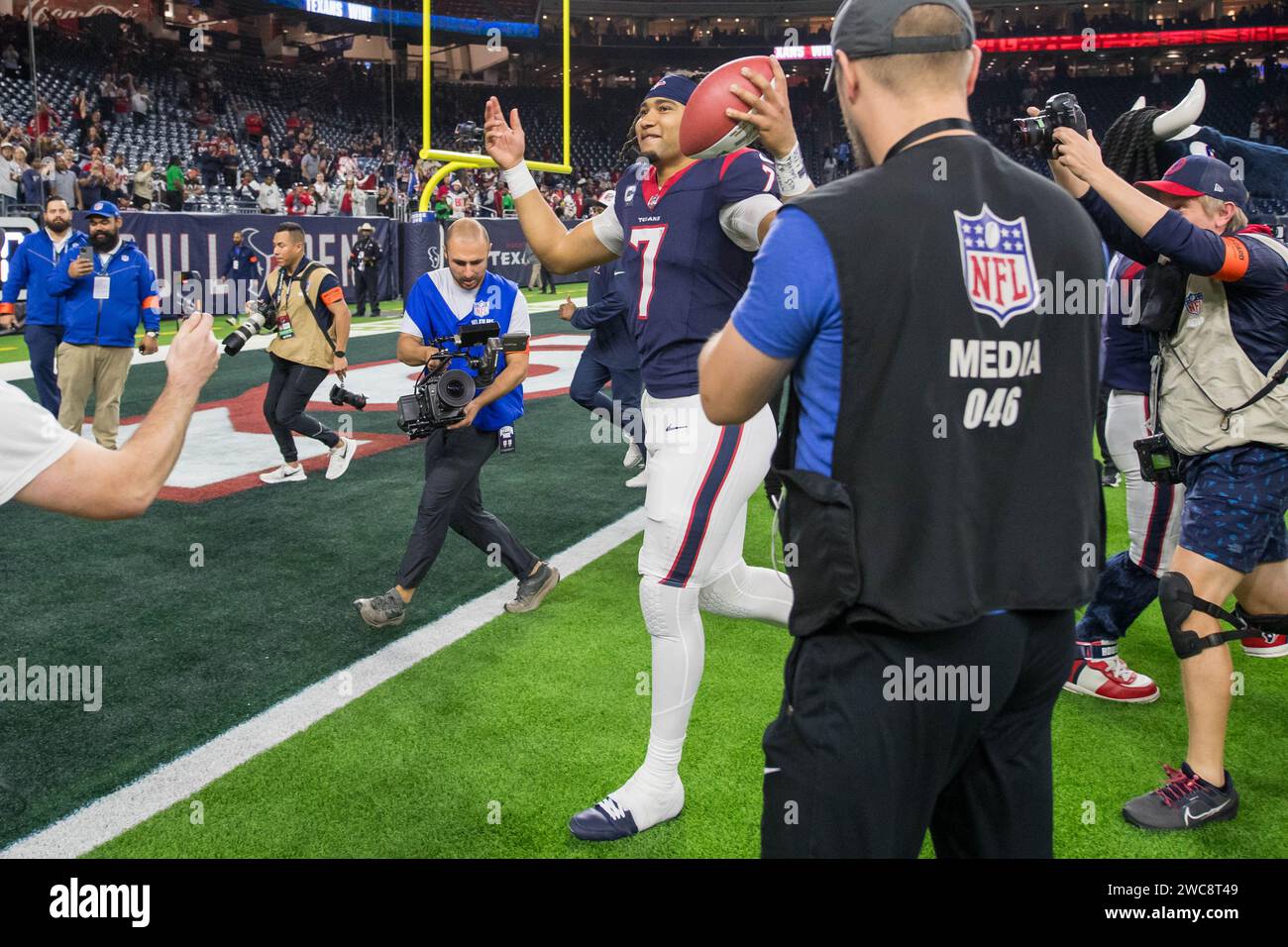 January 13, 2025 Houston Texans quarterback C.J. Stroud (7) leaves the