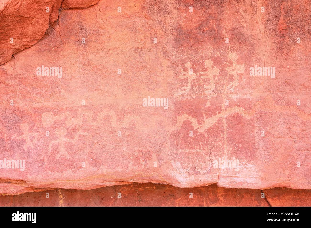 Ancient petroglyphs in Zion National Park, Utah Stock Photo