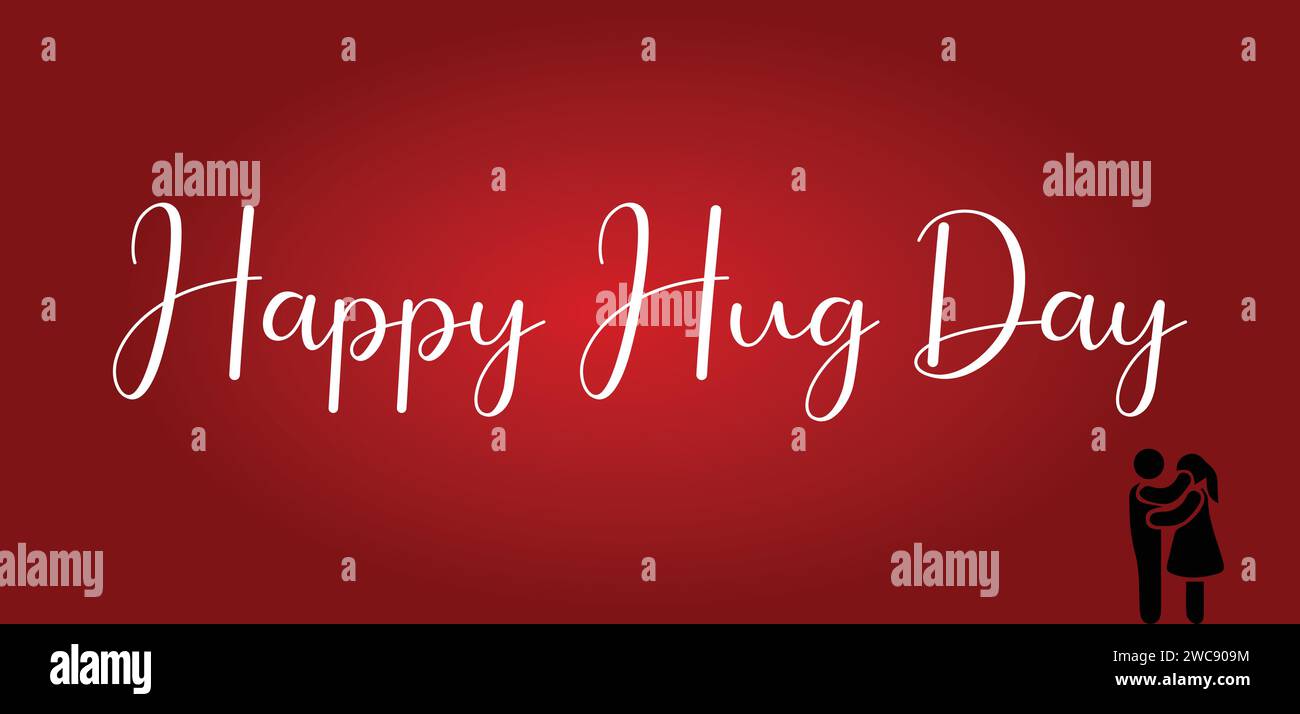 Happy Hug Day Stylish Text illustration Design Stock Vector Image & Art ...