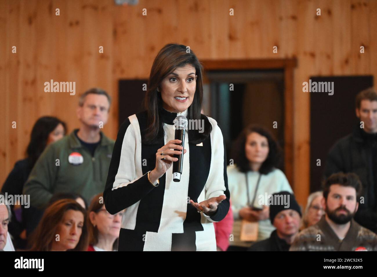 Adel, Iowa, USA. 14th Jan, 2024. (NEW) Nikki Haley, 2024 US Presidential Candidate delivers
