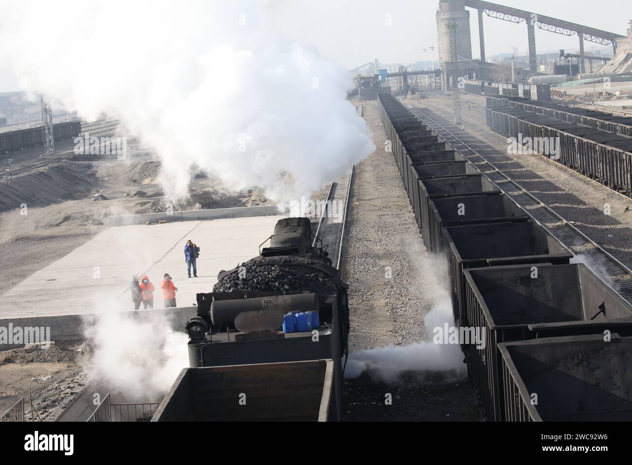 HAMI, CHINA JANUARY 14, 2024 The last steam in the