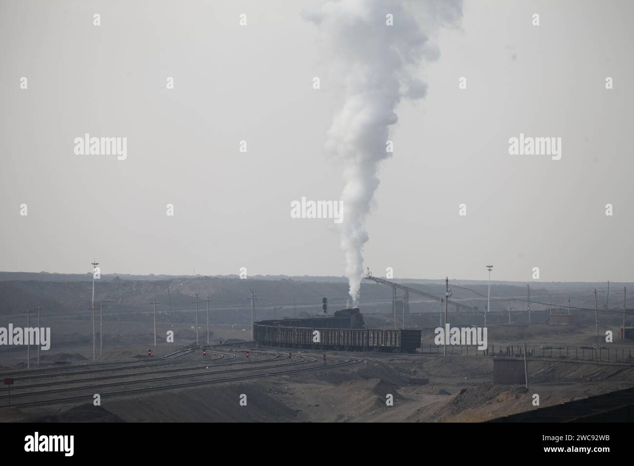 HAMI, CHINA JANUARY 14, 2024 The last steam in the