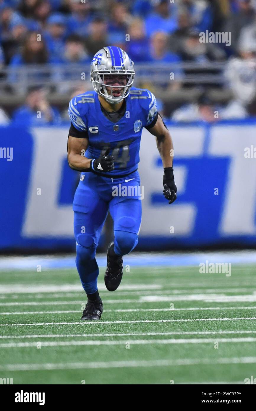 Detroit, USA. 14th Jan, 2024. DETROIT, MI JANUARY 14 Detroit Lions