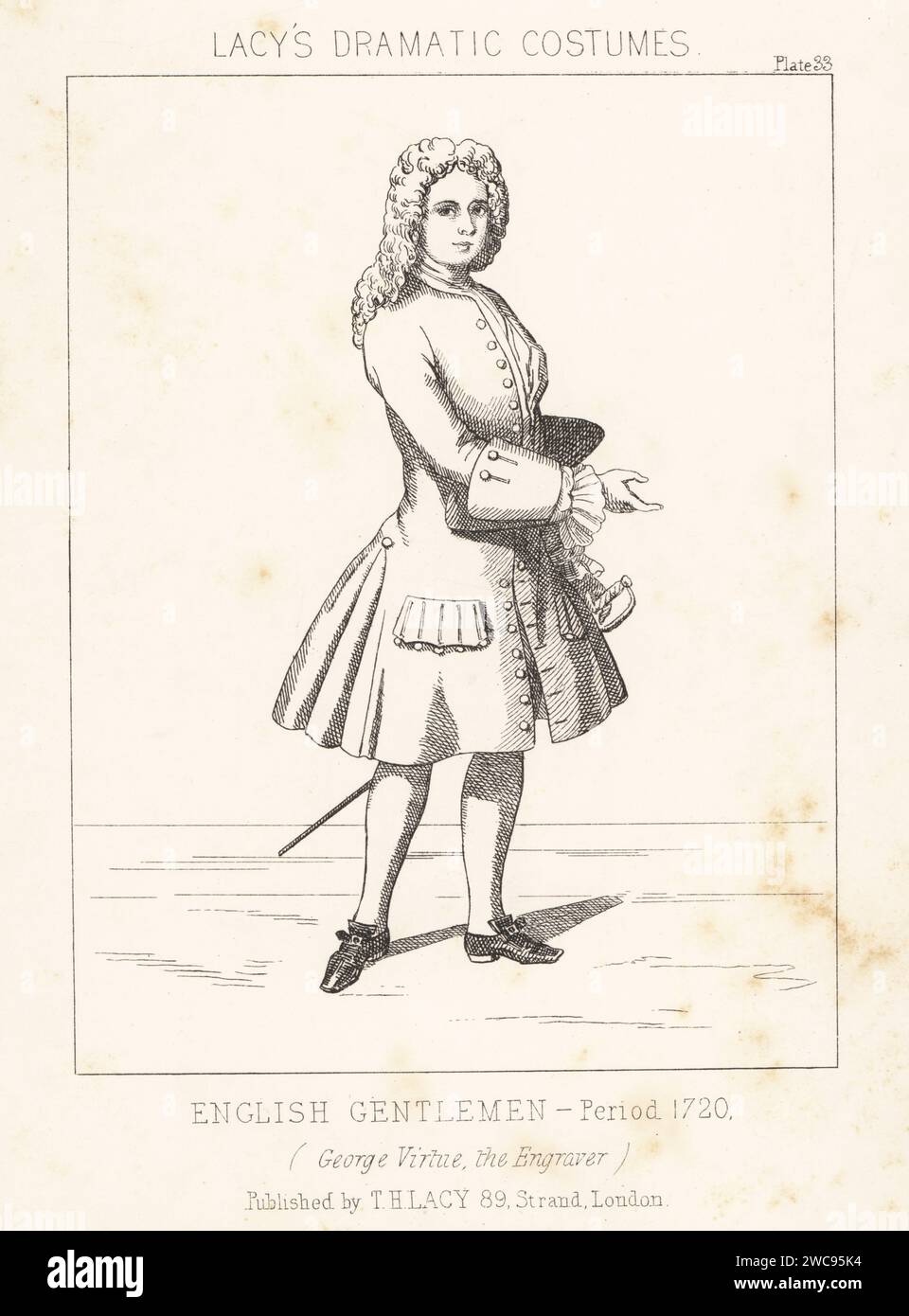 George Virtue, English engraver and antiquary, 1684-1756. In powdered ...