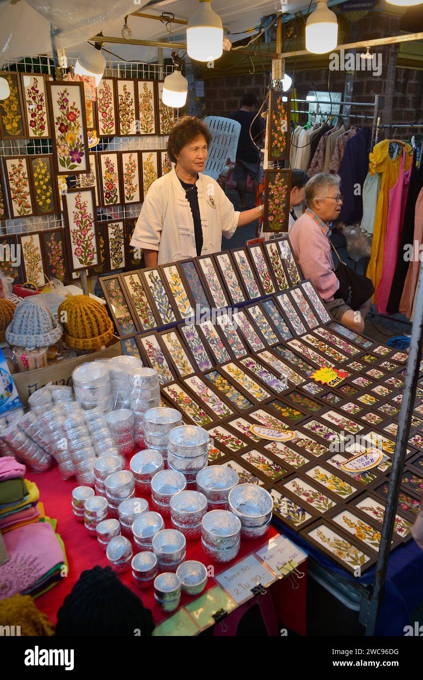 Sunday Market Walking Street Chiang Mai Thailand Stock Photo - Alamy