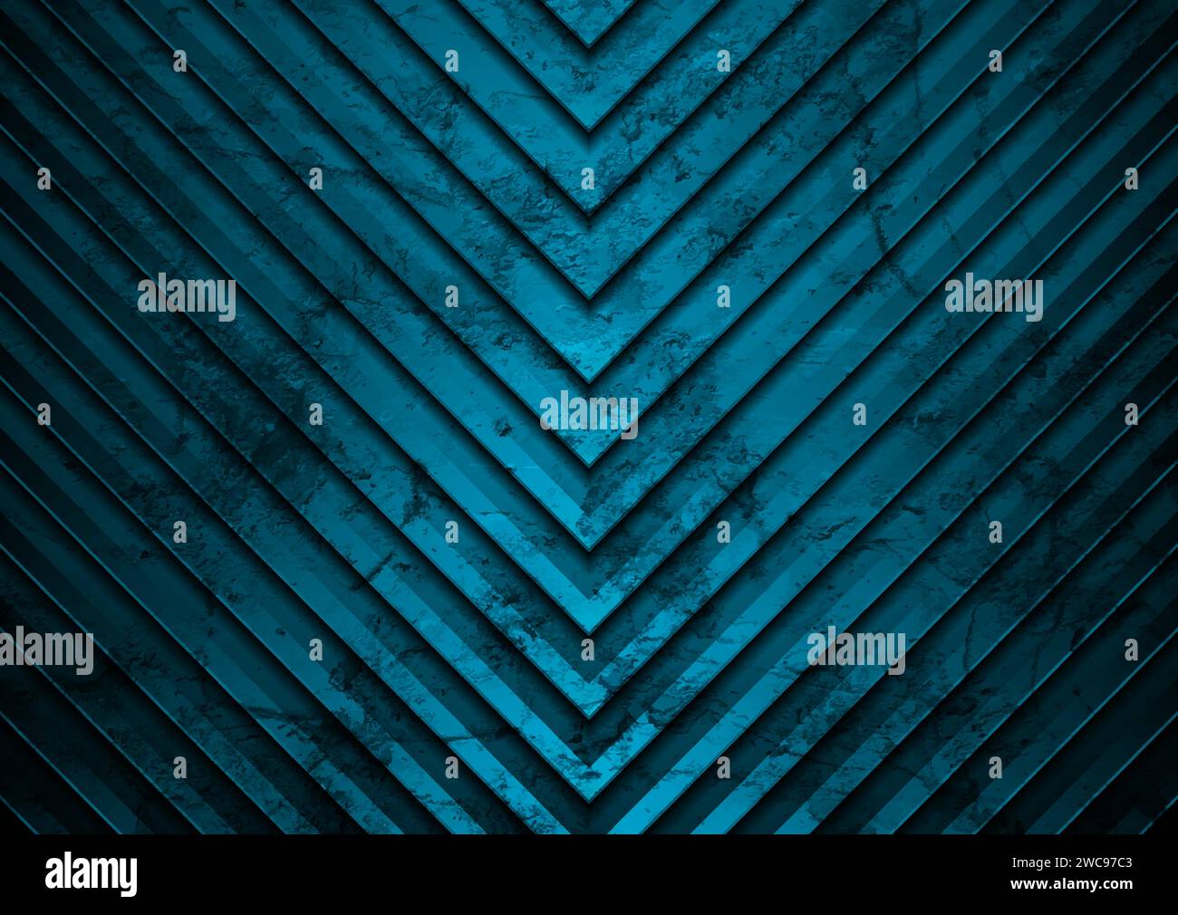 Dark blue arrows grunge abstract tech background. Geometric concept vector design Stock Vector