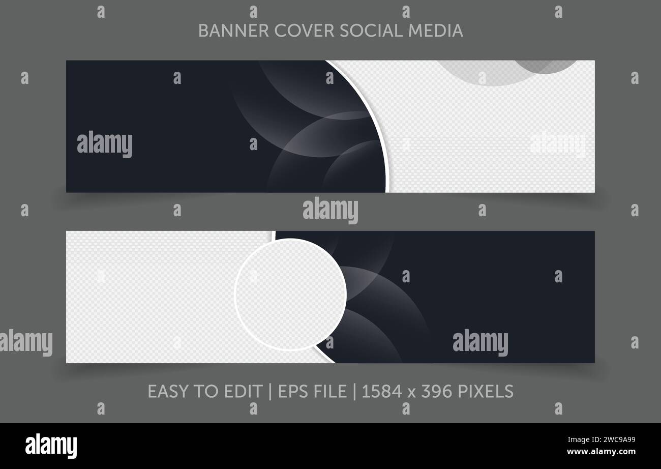 Template banner horizontal with image space replacement abstract background Stock Vector
