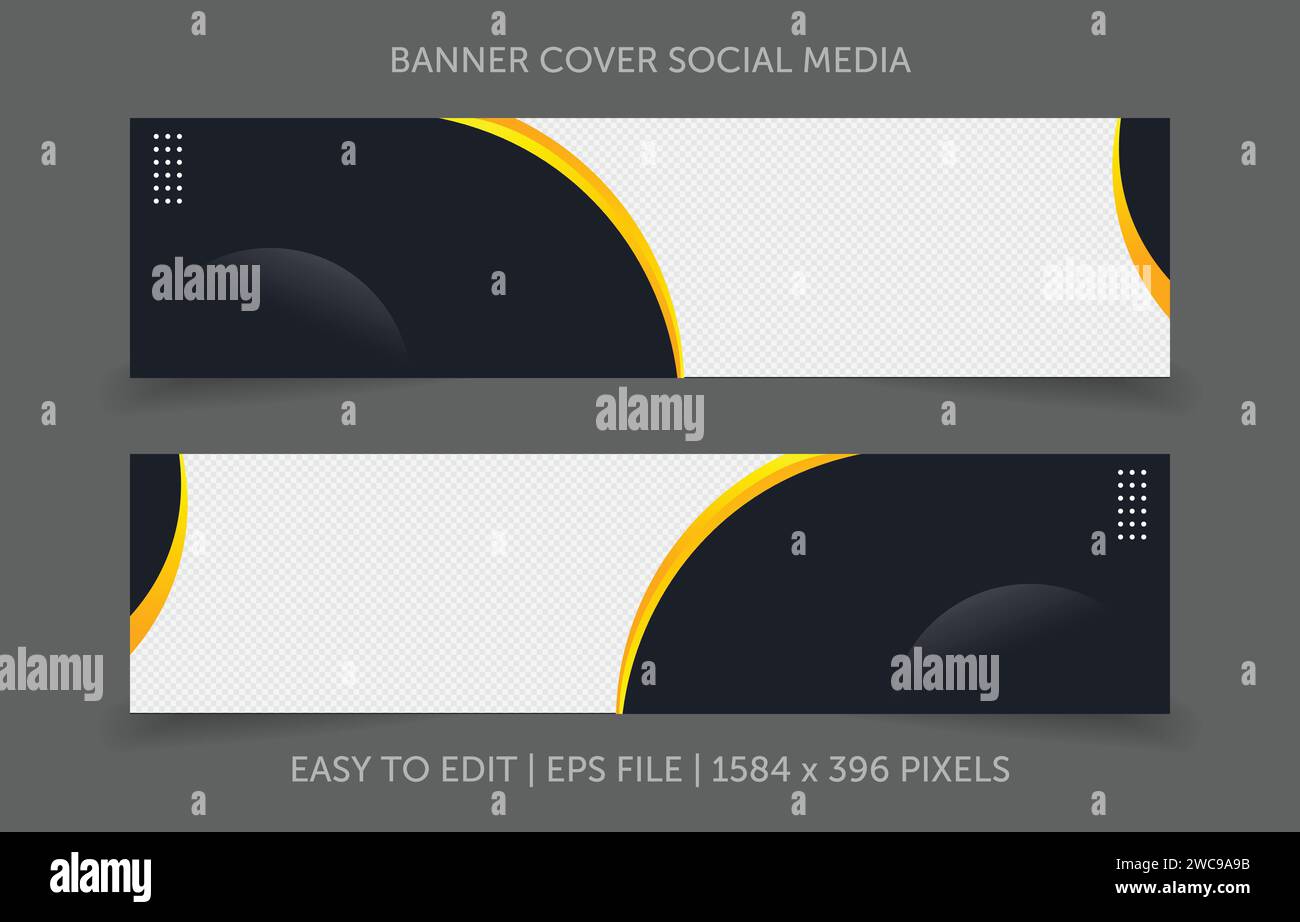 Template banner horizontal with image space replacement abstract background Stock Vector