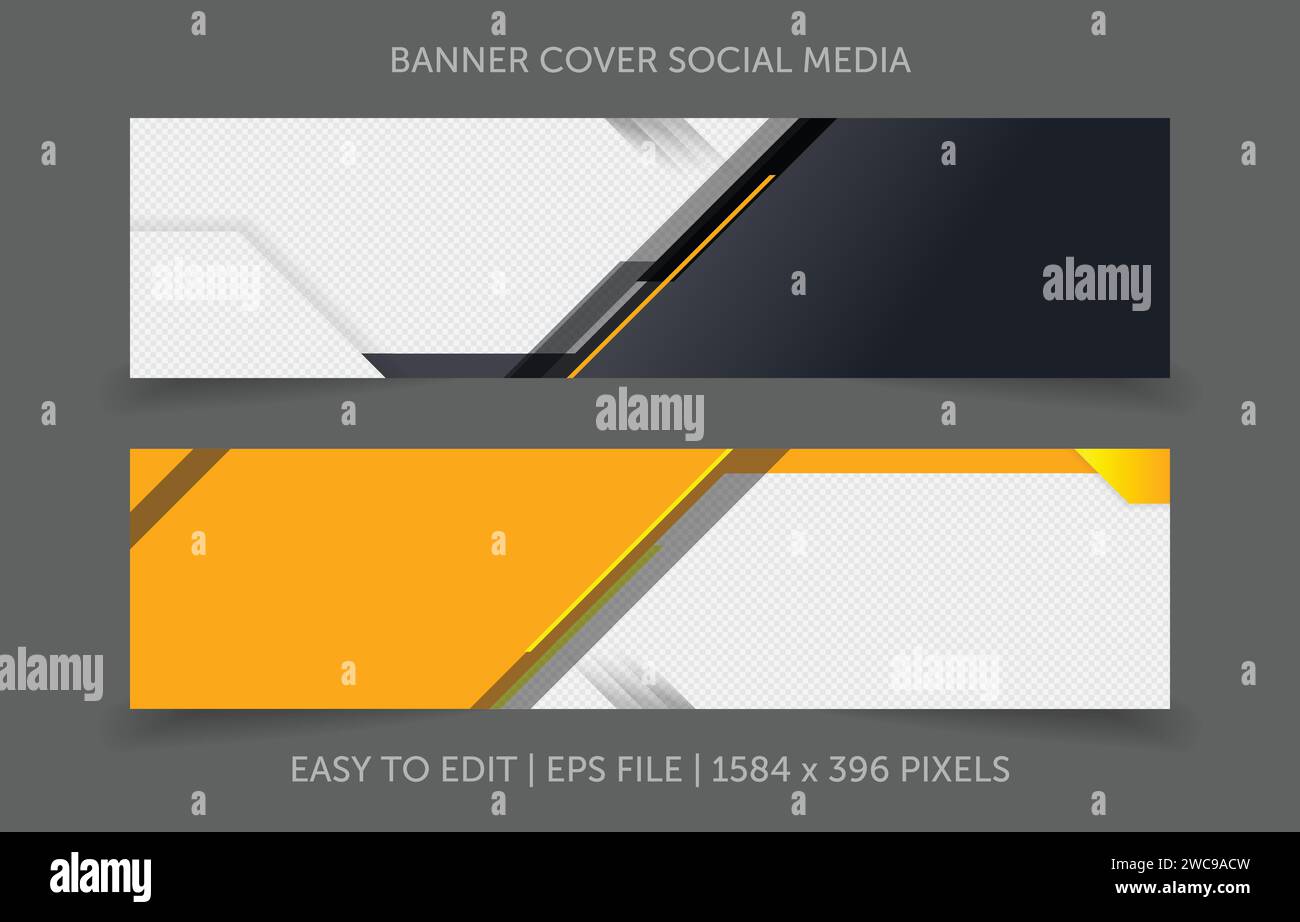 Template banner horizontal with image space replacement abstract background Stock Vector