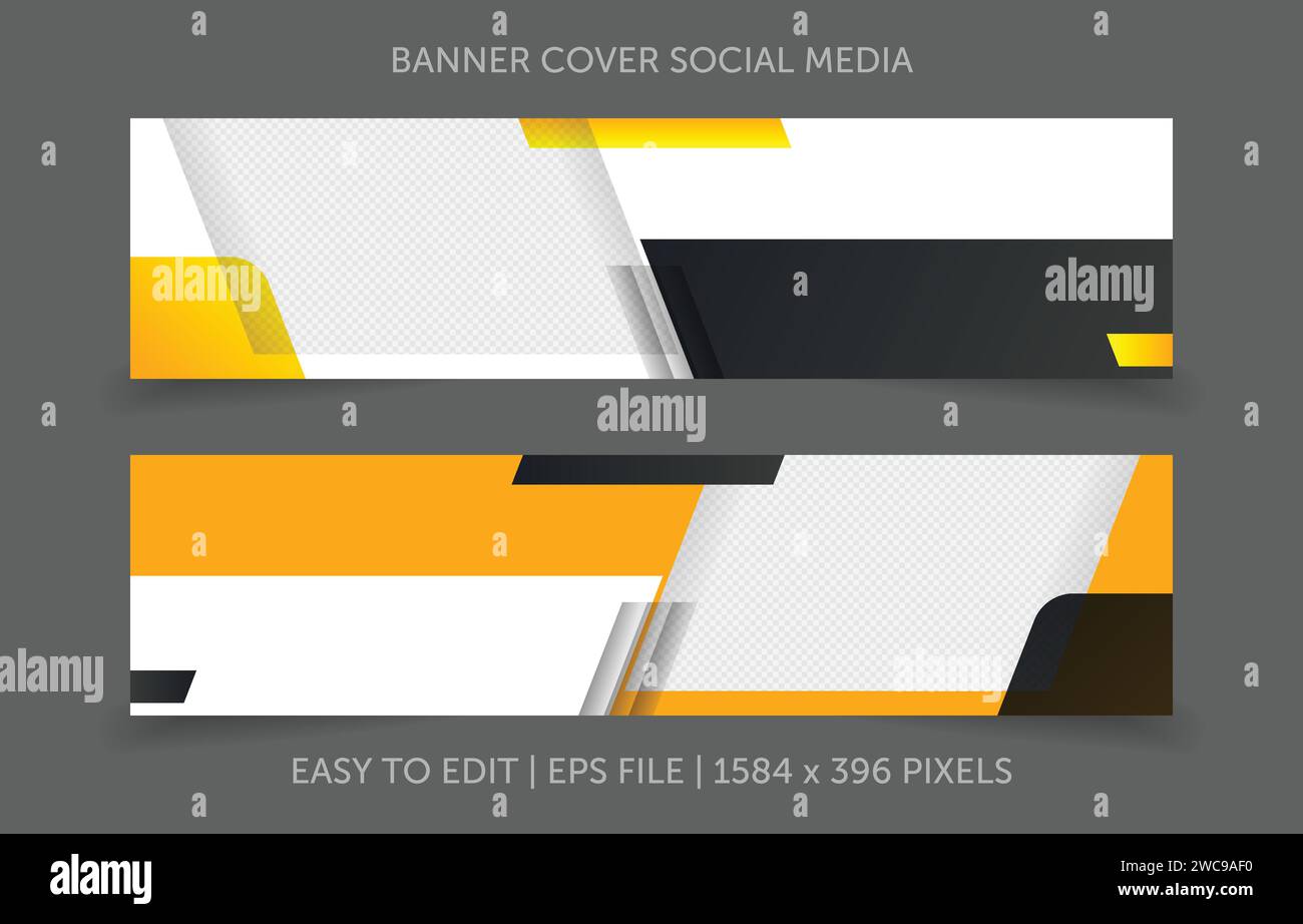 Template banner horizontal with image space replacement abstract background Stock Vector