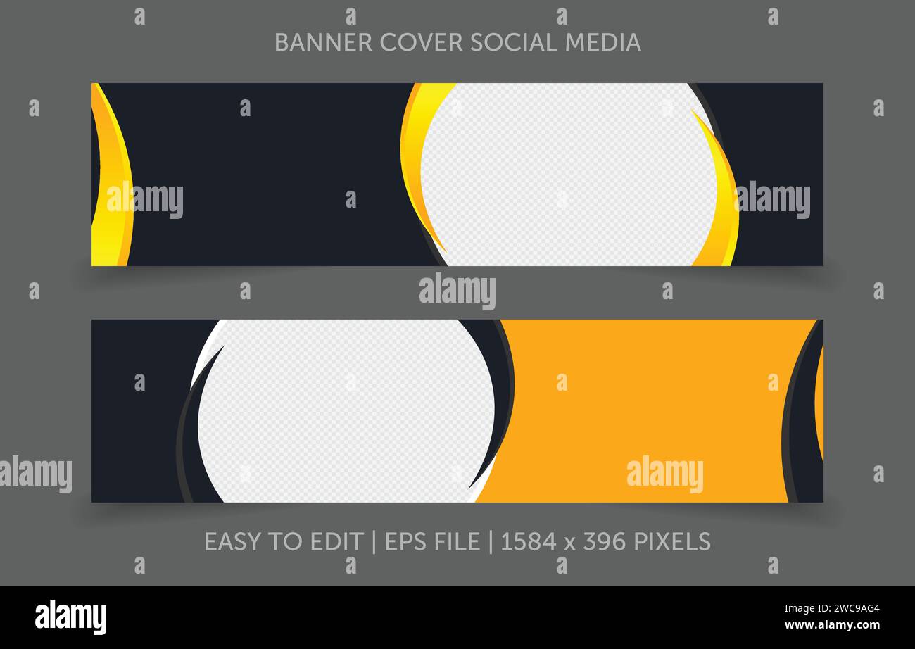 Template banner horizontal with image space replacement abstract background Stock Vector