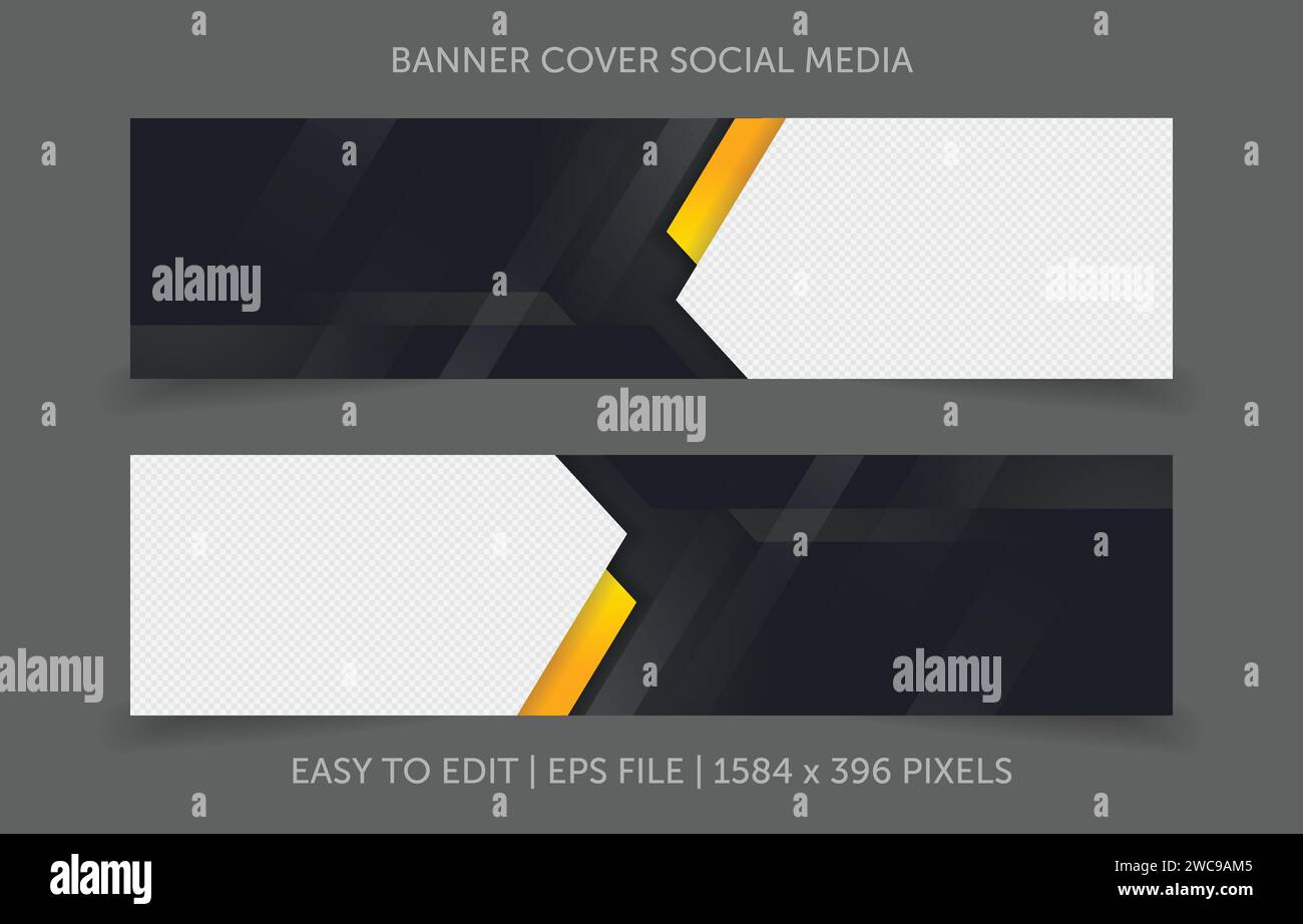 Template banner horizontal with image space replacement abstract background Stock Vector