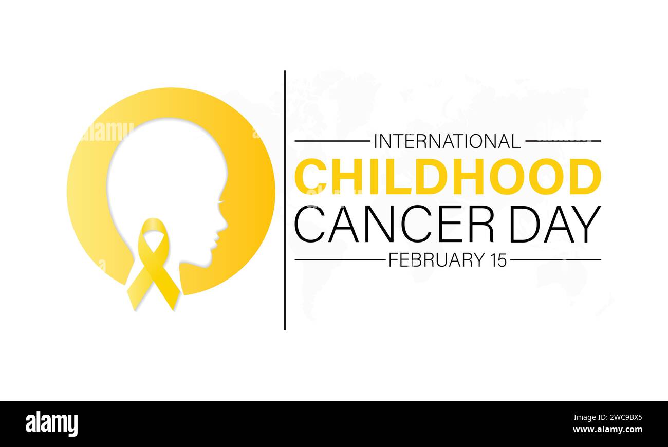 International Childhood Cancer Day observed every year on february 15. Vector health banner, flyer, poster and social medial template design. Stock Vector