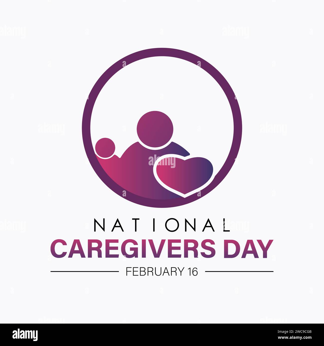 National Caregivers Day observed every year of 16th february, Vector