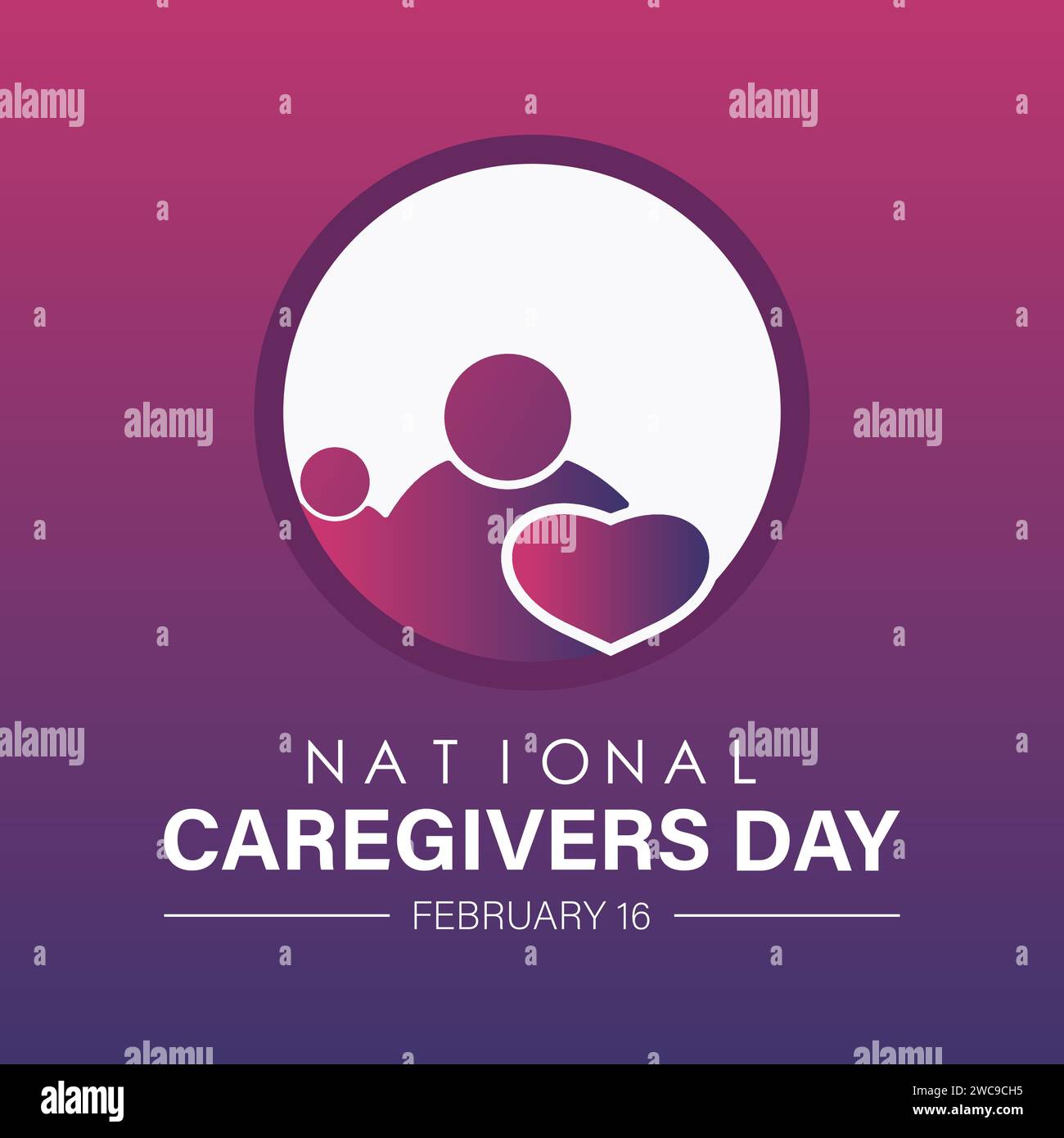 National Caregivers Day observed every year of 16th february, Vector