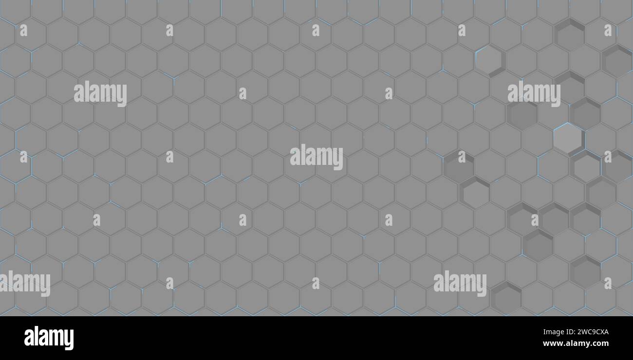 Cool Grey Abstract Seamless Futuristic Simple Hexagonal Gaming Cyber ...