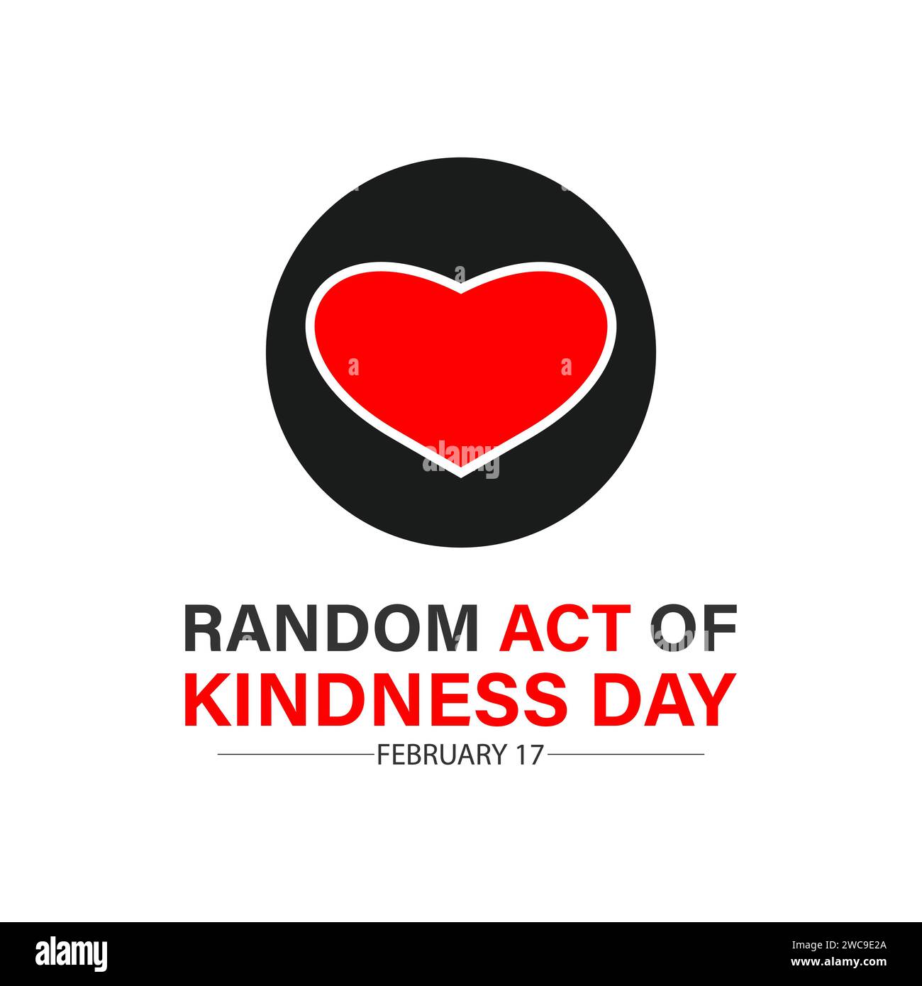 Random Act of Kindness Day celebrated every year of 17th February. Vector banner, flyer, poster and social medial template design. Stock Vector