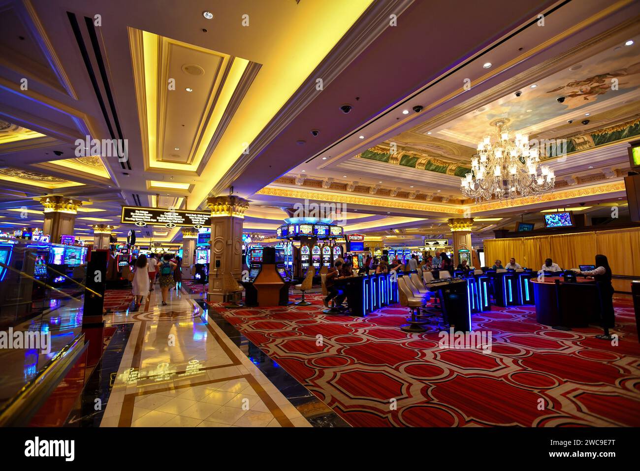 The Interior of the Venetian Casino in Las Vegas, Nevada Stock Photo