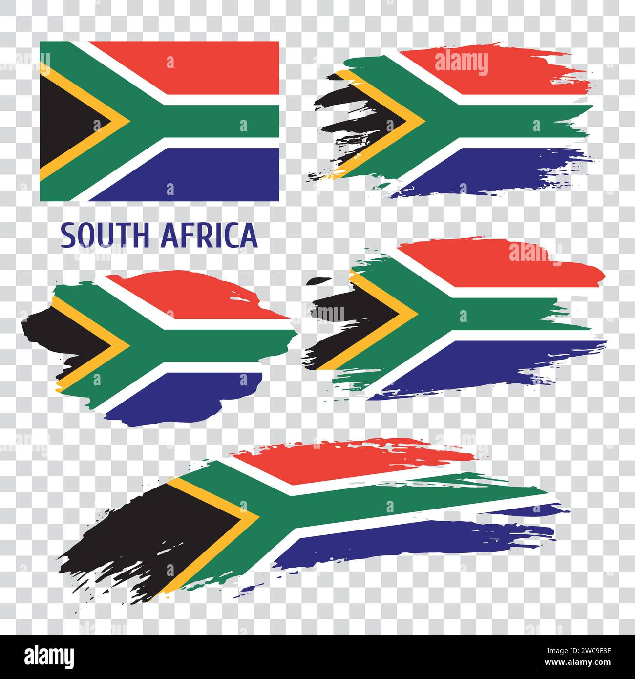 Set Of Vector Flags Of South Africa Stock Vector Image Art Alamy