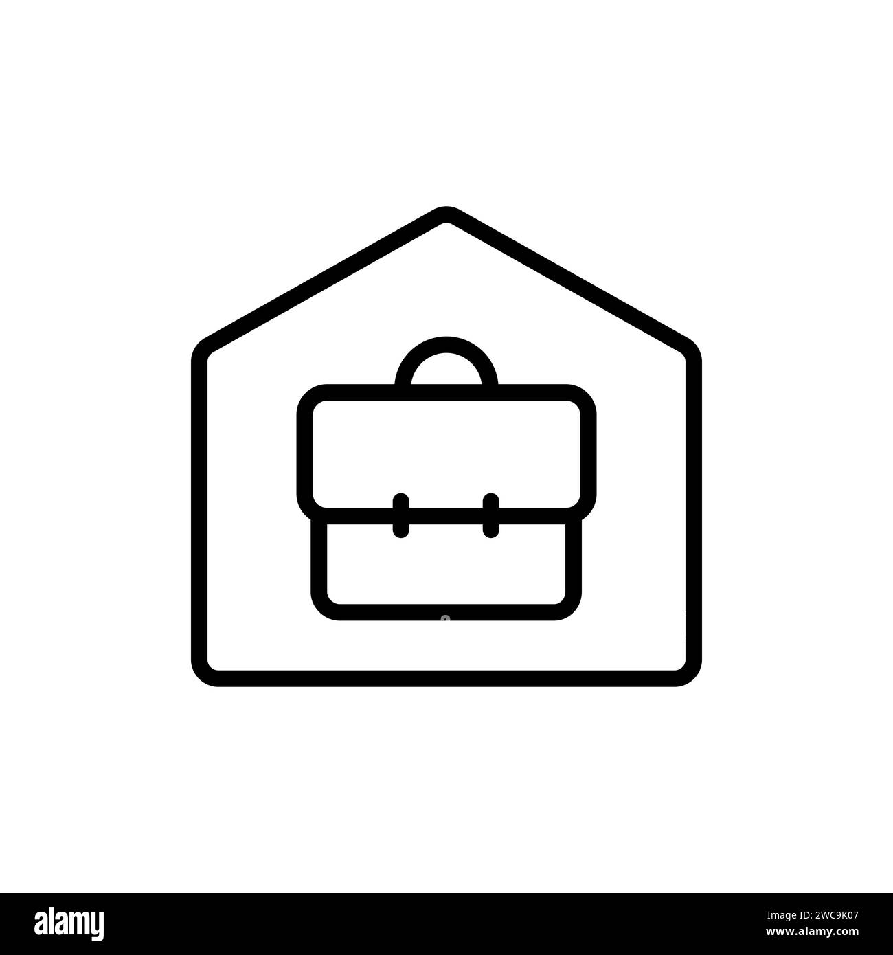 work at home outline vector icon Stock Vector