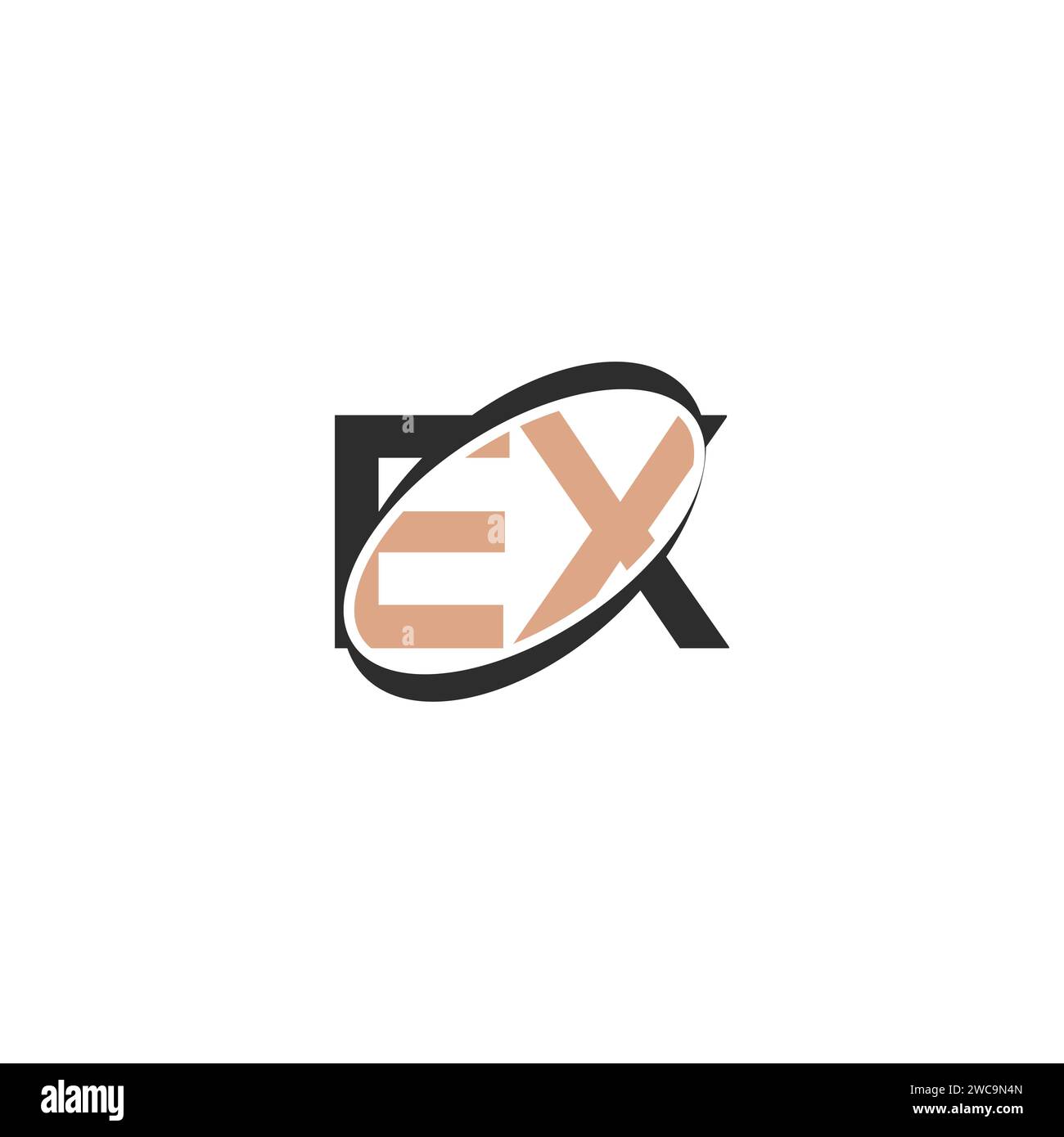 Alphabet Initials logo XE, EX, E and X Stock Vector