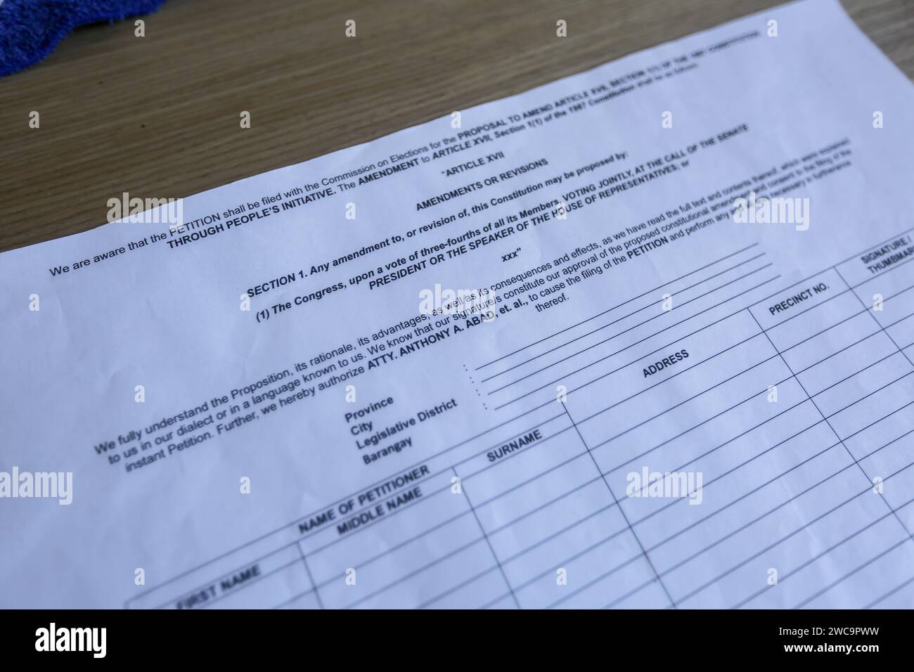 Manila, Philippines. Jan 15, 2024 Deadline for filing of the
