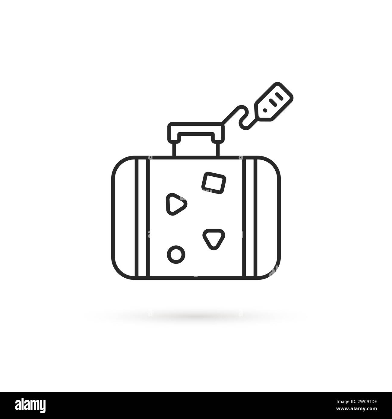 thin-line-travel-suitcase-with-tag-stock-vector-image-art-alamy