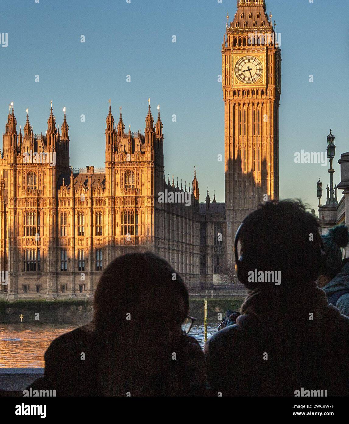 London England Uk 15th Jan 2024 British Parliament Palace Of Westminster Is Seen From Across The River Thames Credit Image Tayfun Salcizuma Press Wire Editorial Usage Only! Not For Commercial Usage! Credit Zuma Press Incalamy Live News 2WC9W7F 