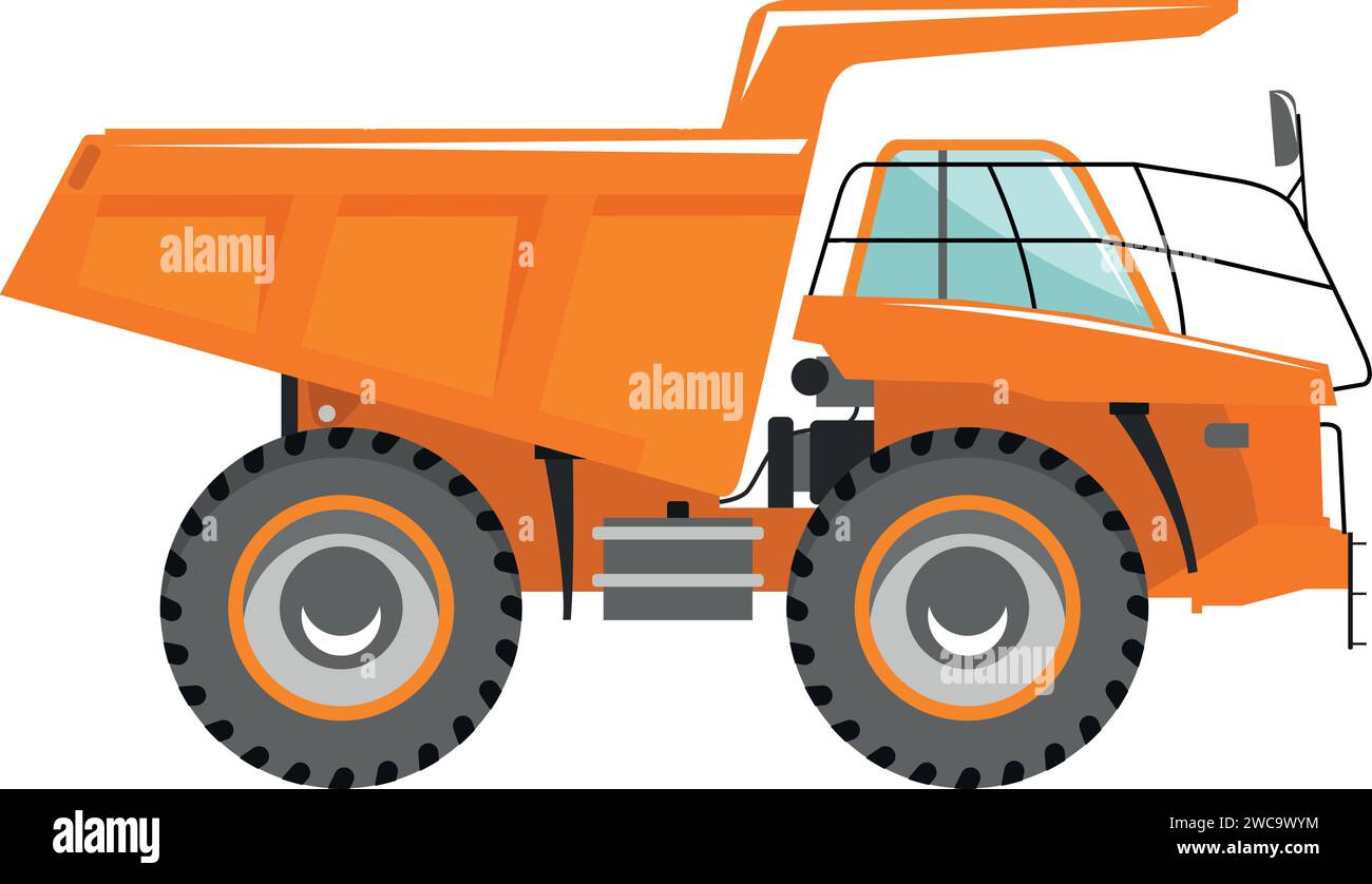 Dump Truck Icon in Flat Style Stock Vector Image & Art - Alamy