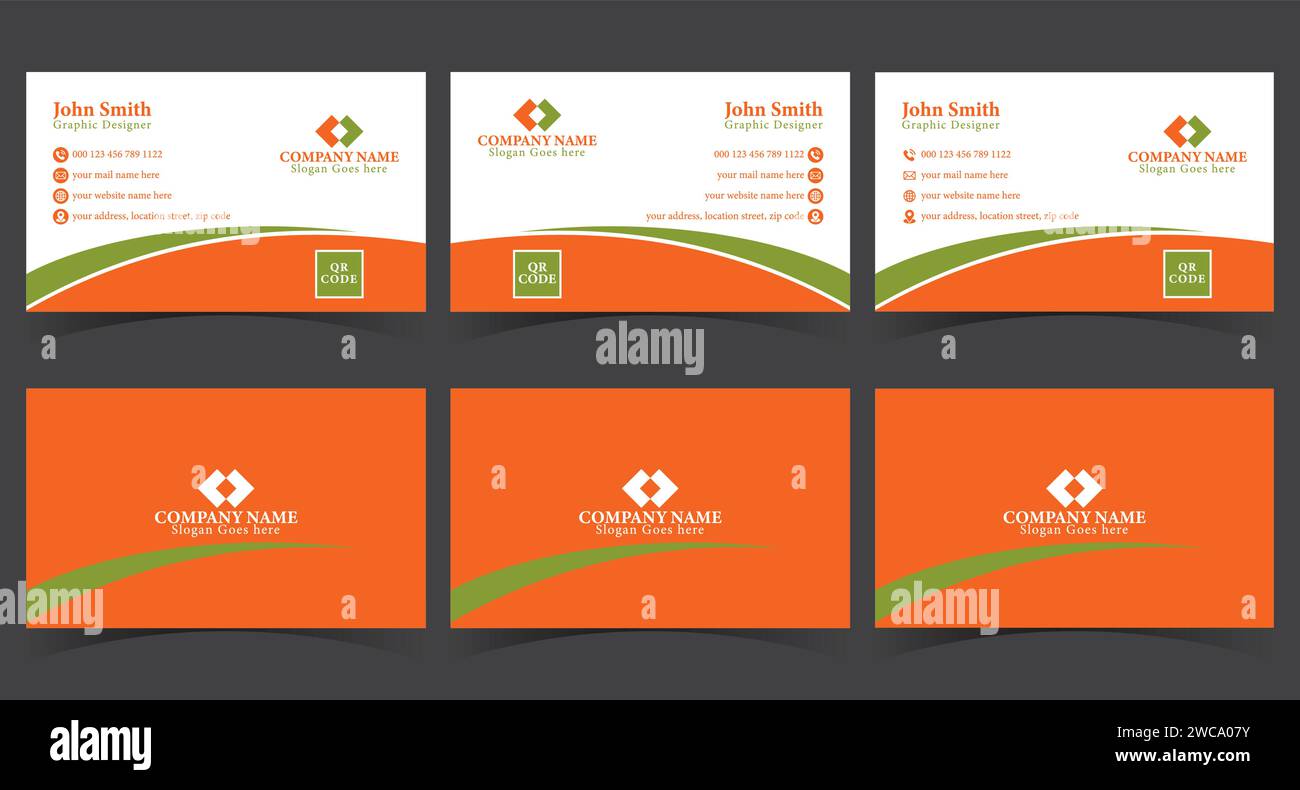 business name card design print ready template Stock Vector Image & Art