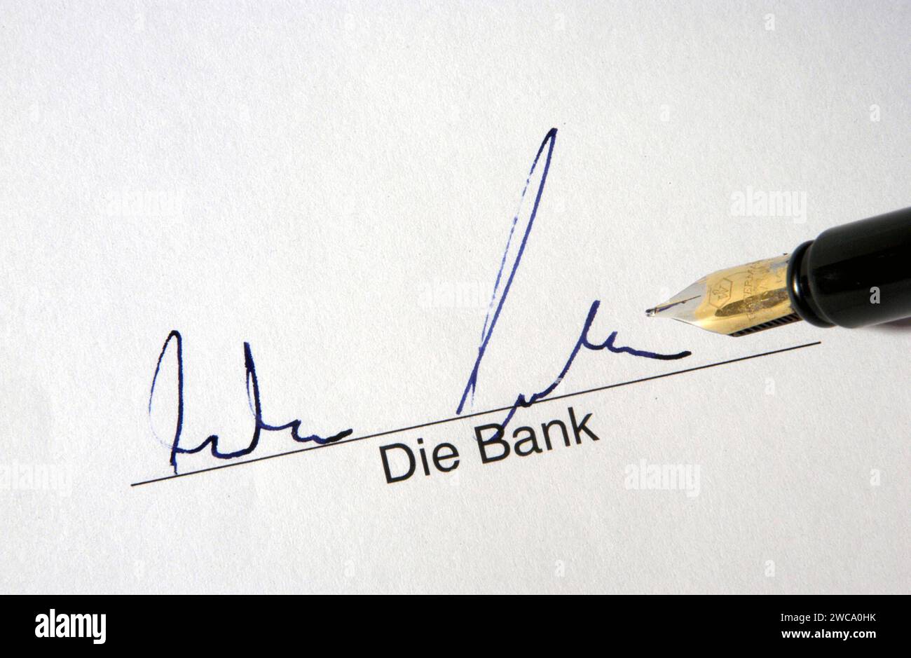 Unterschrift der Bank, Deutschland, BLF *** Signature of the bank, Germany, BLF BL012264 Stock Photo