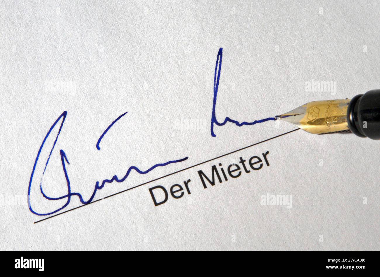 Unterschrift des Mieters, Deutschland, BLF *** Signature of the tenant, Germany, BLF BL012273 Stock Photo
