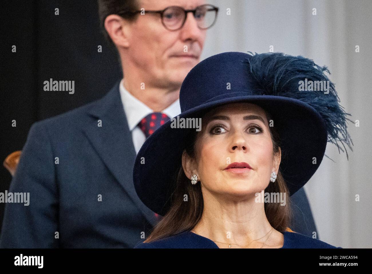 Queen Mary and Prince Joachim, as the new royal couple with members of