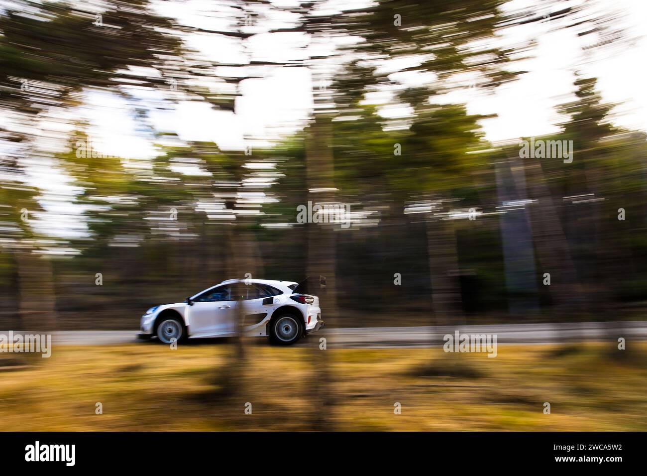 Adrien FOURMAUX (FRA), AM-SPORT FORD WORLD RALLY TEAM, FORD Puma Rally1 Hybrid, WRC, action during the tests prior to the 2024 WRC World Rally Car Championship, Monte Carlo rally on January 14 2024 at L'Epine, France - Photo Bastien Roux / DPPI Stock Photo
