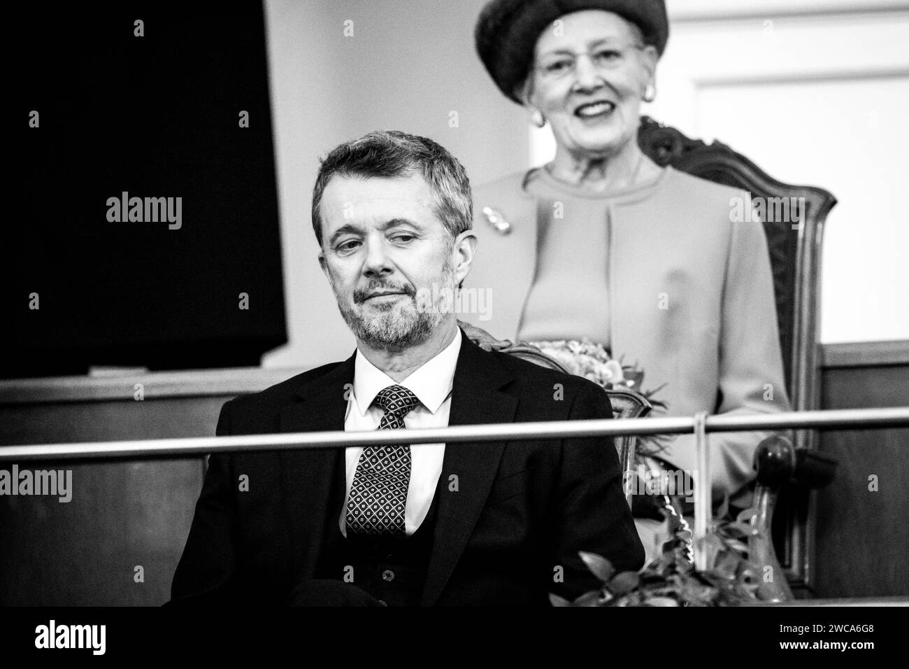 King Frederik X and Queen Margrethe, as the new royal couple and