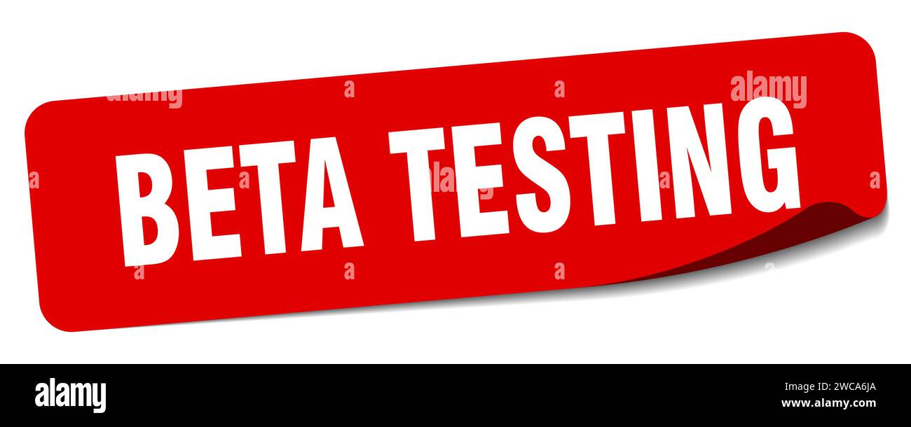 beta testing sticker. beta testing rectangular label isolated on white background Stock Vector