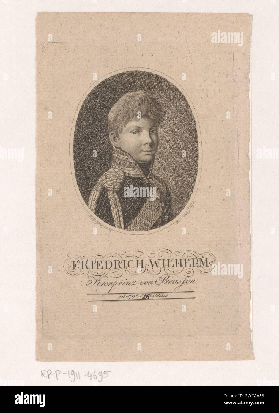 Portrait of Frederik William IV, King of Prussia, Johann Daniel Laurenz ...