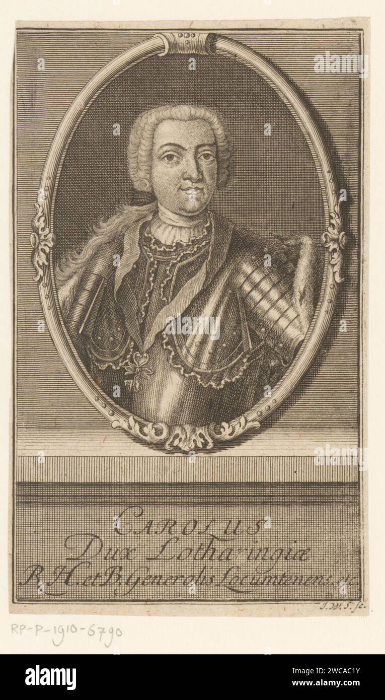 Portrait of Karel Alexander, Duke of Lorraine, Johann Wilhelm Stör ...