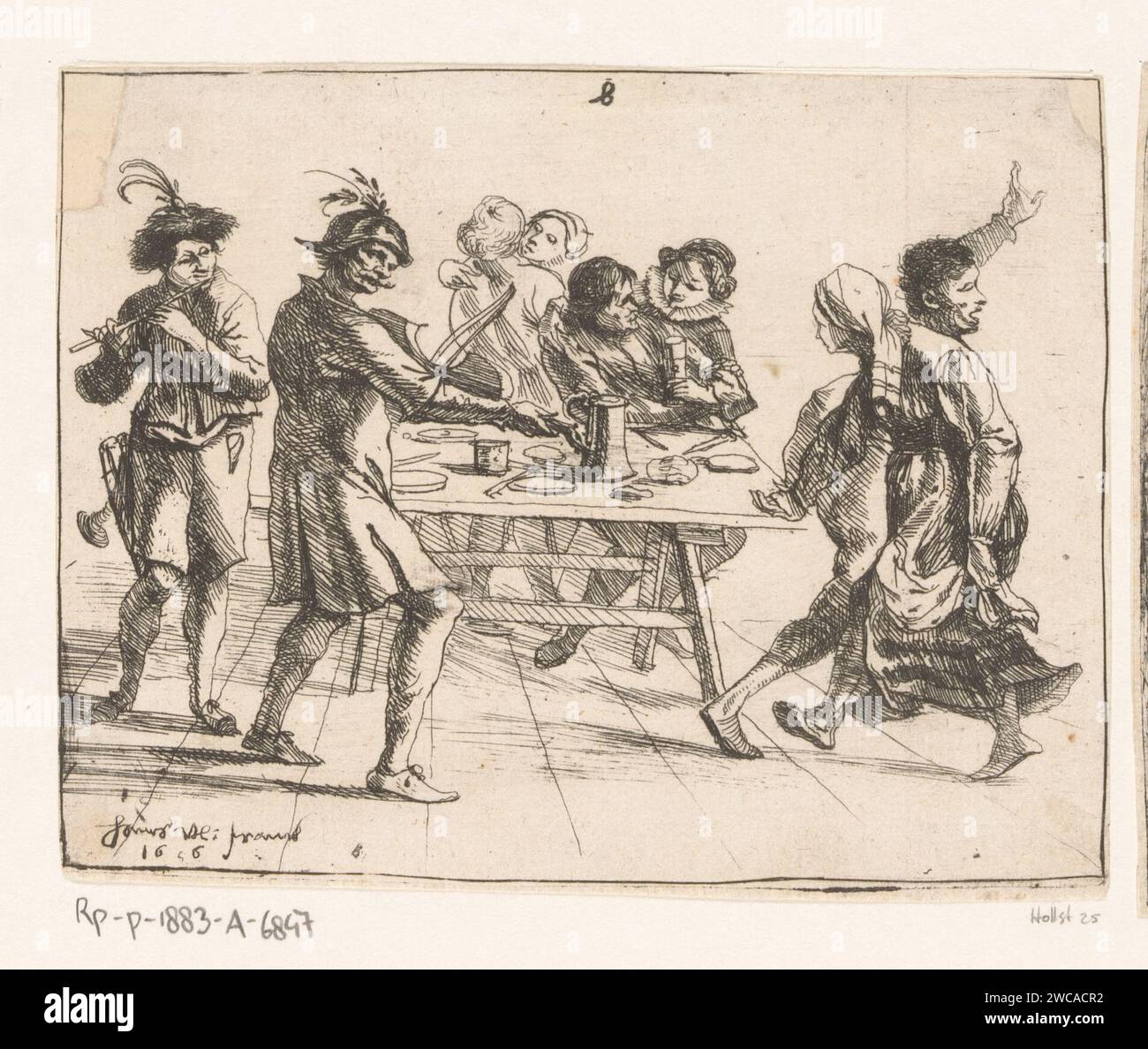 Musicians And Dancing Soldiers In An Inn Hans Ulrich Frank 1656 Print musicians-and-dancing-soldiers-in-an-inn-hans-ulrich-frank-1656-print