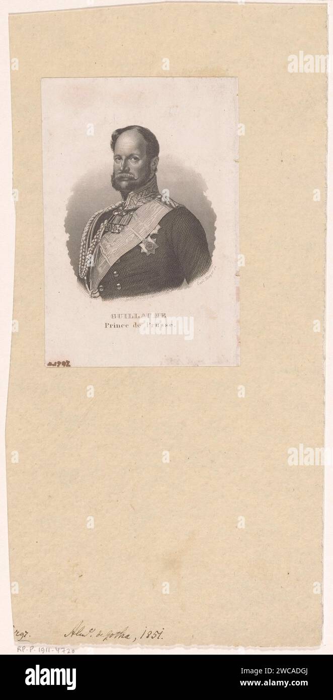 Portrait of Emperor Wilhelm I of Germany as Prince of Prussia, Carl ...