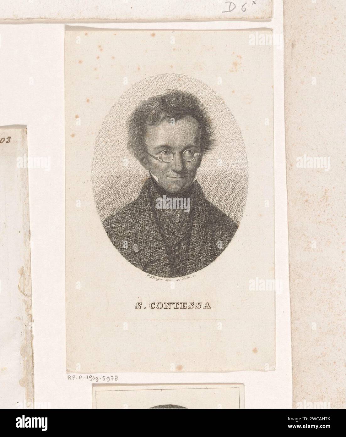 PortraT van Karl Wilhelm SaliceContessa, Johann Friedrich Bolt, after