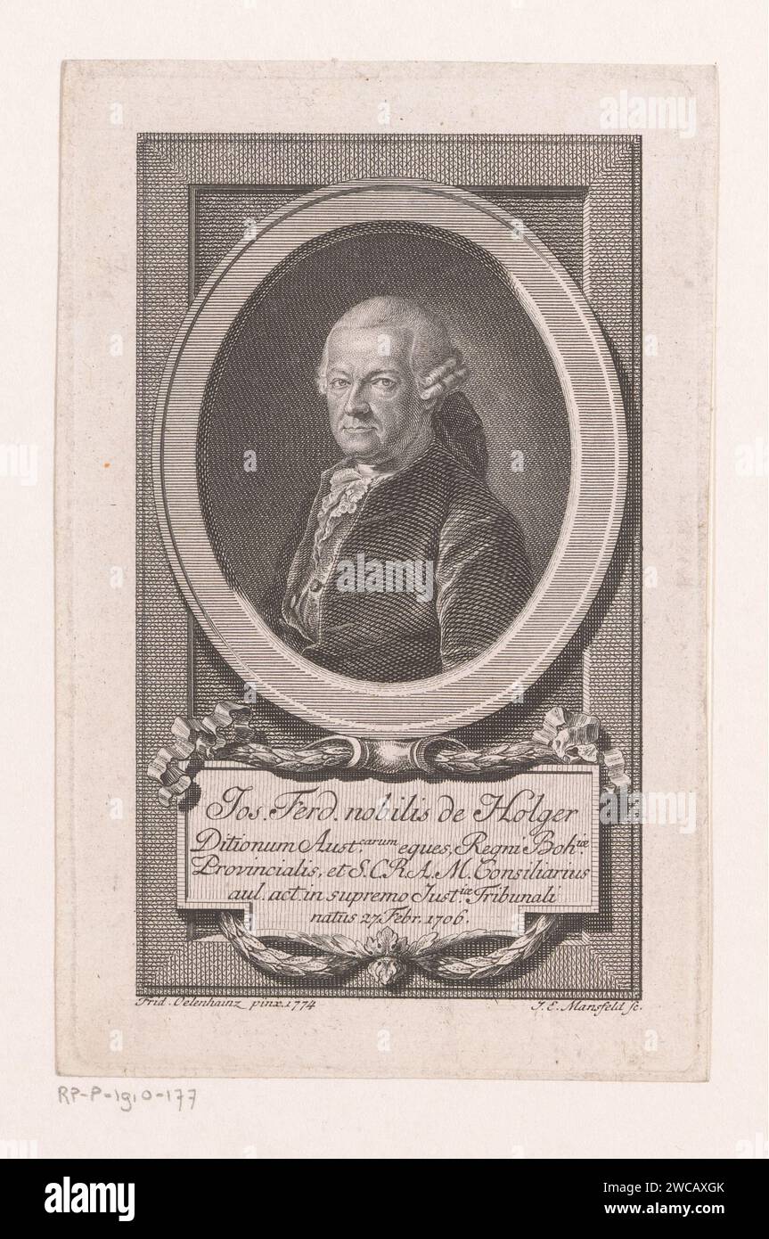 PortraT van Josef Ferdinand von Holger, Johann Ernst Mansfeld, after ...