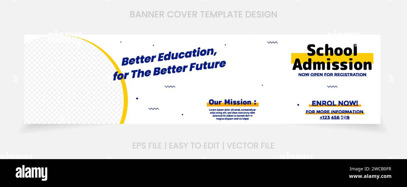 Banner cover social media website design business template design Stock Banner cover social media website design business template design Stock